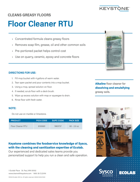 Keystone Floor Cleaner RTU