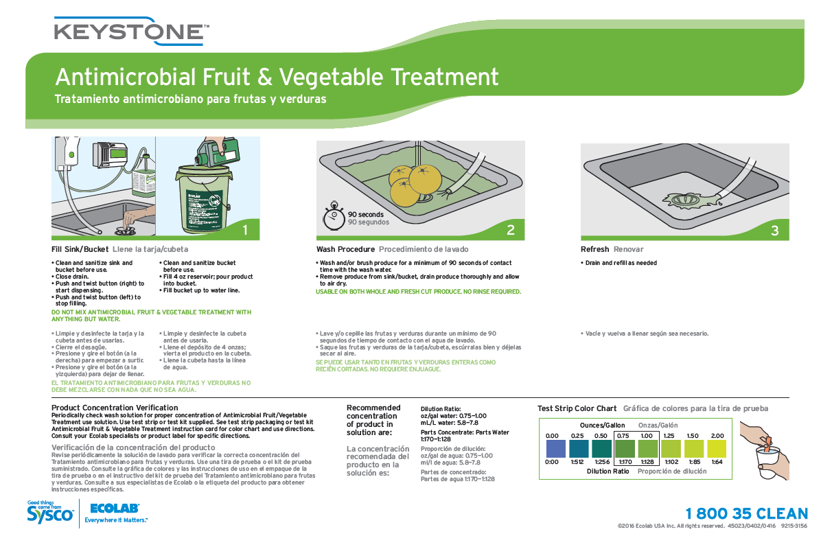 Keystone Antimicrobial Fruit Vegetable Treatment