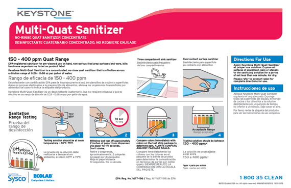 Keystone Multi Quat Sanitizer