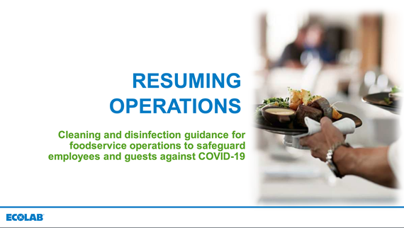 Ecolab Guidance for Resuming Operations-Foodservice