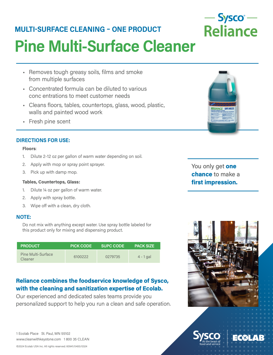 Reliance Floor Cleaner